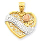 Gemstone Classics(tm) 14kt. Two Tone Grandma Heart Pendant - image 1
