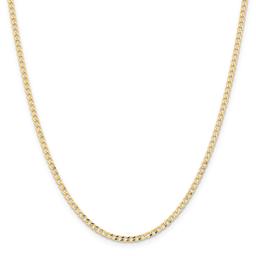 Unisex Gold Classics(tm) 2.85mm. 14k Semi Solid Curb Link Necklace