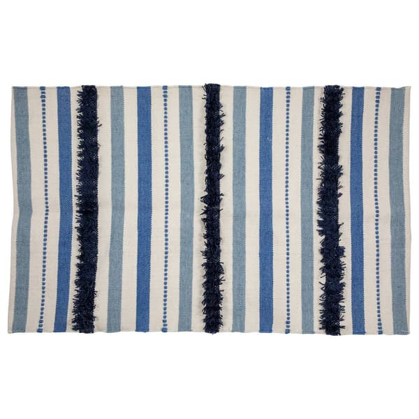 Northlight Seasonal Striped Woven Outdoor Accent Throw Rug - image 