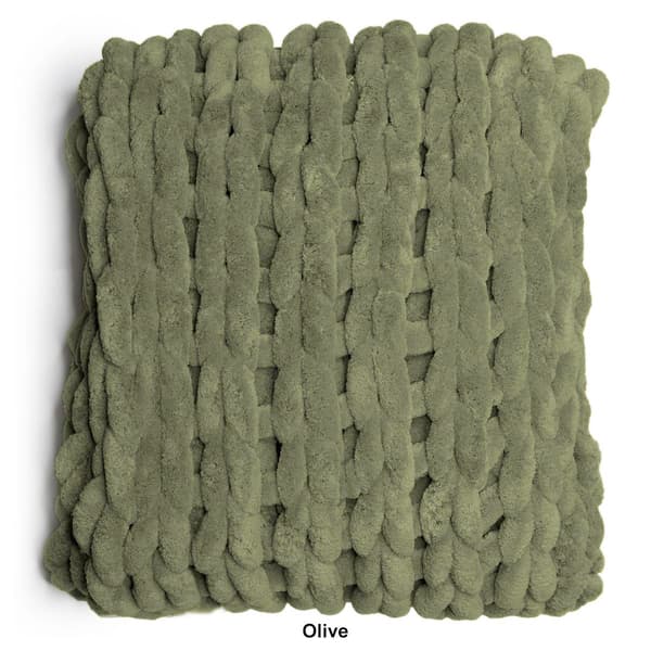 Donna Sharp Solid Chenille Knitted Throw Blanket