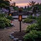 LED Solar Bollard Lawn Stake with Cutout Medallion Design - image 2