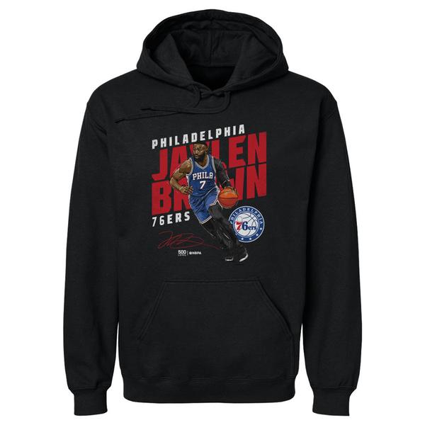 Mens NBA Jaylen Brown 76ers Slant Fleece Hoodie - image 