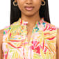 Womens MSK Sleeveless Tropical Leaf Tie Neck Tiered Midi Dress - image 5