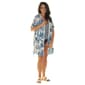 Plus Size J Valdi Botanical Short Sleeve Zip Cover-Up w/ Side Tie - image 4