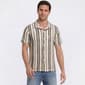 Mens VSTR Vertical Stripe Button Down Shirt - Sand/Black - image 1
