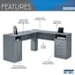 Techni Mobili 59"W Functional L-Shape Desk w/ Storage - image 8