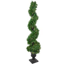 Northlight Seasonal 4.5ft. Pre-Lit Artificial Cedar Spiral Tree