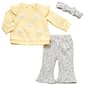 Baby Girl (NB-9M) Nicole Miller 3pc. Flower Fleece Set - image 1