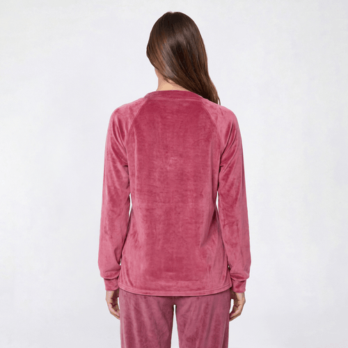 Petite Jessica Simpson Long Sleeve Velour Raglan Pajama Top