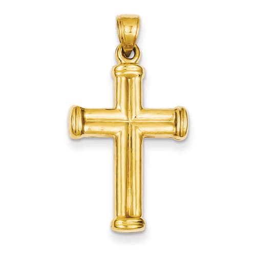 Unisex Gold Classics(tm) 14kt. Gold Hollow Cross - image 