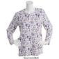 Plus Size Hasting & Smith Long Sleeve Crew Botanical Floral Tee - image 3