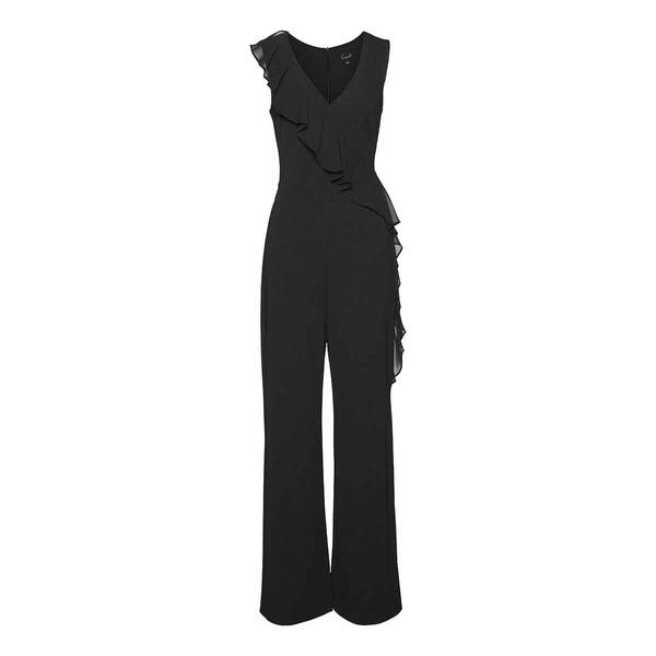 Womens Connected Apparel Sleeveless Asymmetrical Ruffle Jumpsuit - image 