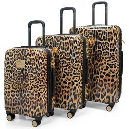 Badgley Mischka Leopard 3pc. Expandable Luggage Set