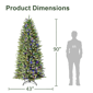 Puleo International 7.5ft. Pre-Lit Kensington Fir Christmas Tree - image 6