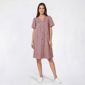 Womens Moon to Noon Short Sleeve Abstract Snap Duster - image 1