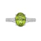 Sterling Silver Ring w/ Peridot & White Topaz Gemstones - image 4