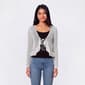 Juniors A.Byer Tie Front Ruffle Hem Open Stitch Cardigan - image 1