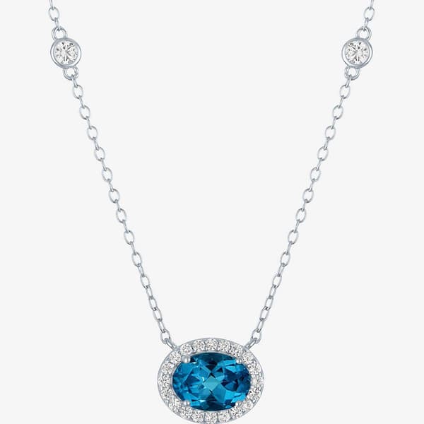Nova Star(R) London Blue Topaz w/ Lab Grown Sapphire Necklace - image 