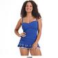 Womens Profile by Gottex Solid Bandeau Laser Cut Skirt Swim Dress - image 3