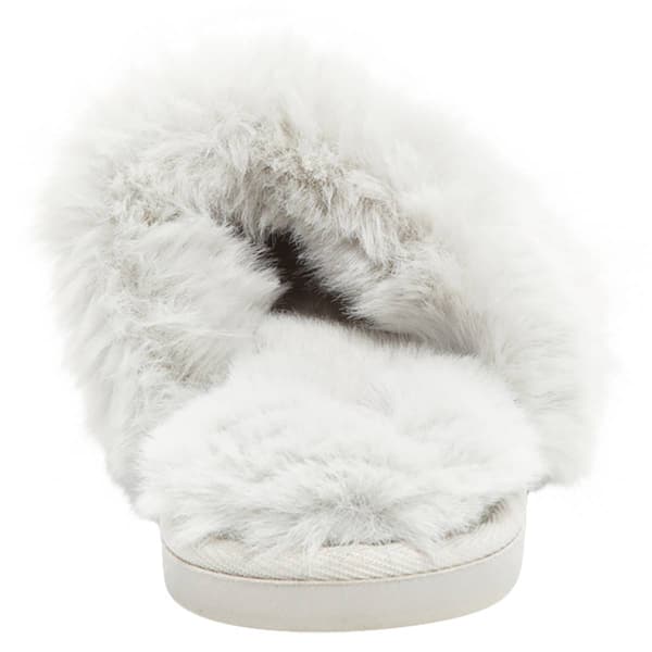 Womens Easy Spirit Faux Fur Plush Clog Slippers