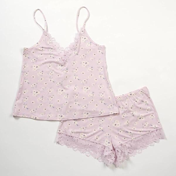 Womens Jessica Simpson Dollop Flowers Cami Shorts Pajama Set - image 