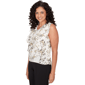Petite Emaline Limoncello Sunrise Sleeveless Floral Ruffle Blouse - image 3