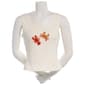 Juniors No Comment Corner Beaded Applique Rib Tank Top- Gardenia - image 2
