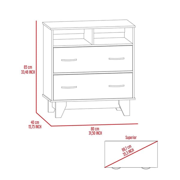 FM FURNITURE Portobelo Two Drawer Dresser
