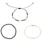 Ashley Gold-Tone Black & Natural Beaded Bracelet Set - image 1