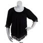 Plus Size NY Collection 3/4 Sleeve Solid Woven Crepon Peasant Top - image 4