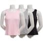 Juniors No Comment 3 Pk Contour Crew Neck Tank Tops - image 1