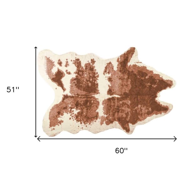 9th & Pike&#174; Brown & Ivory Faux Cowhide Area Rug