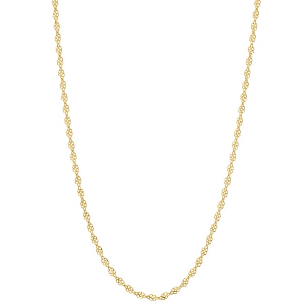 Gold Classics(tm) Gold over Sterling Silver Singapore Chain Necklace - image 