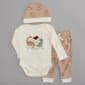 Baby Boy (NB-9M) bon bebe 3pc. Dino Bodysuit & Pants Set with Hat - image 1