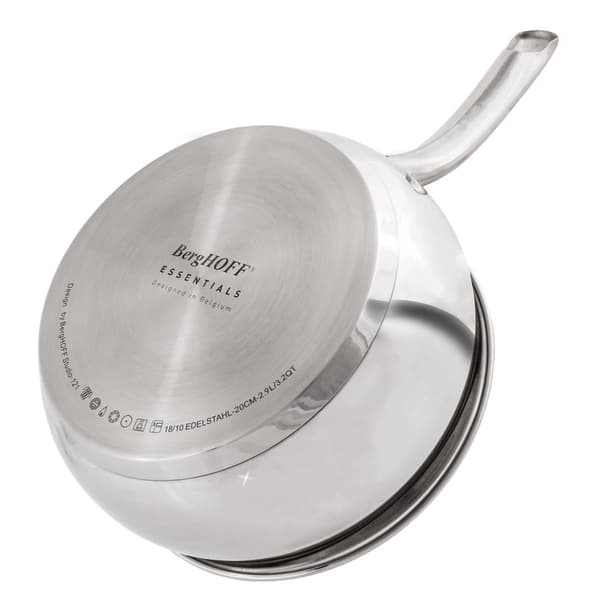 BergHOFF Belly Shape Stainless Steel 8in. Saucepan w/ Lid