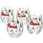 Home Essentials Winter Farm Stemless Wine Glasses - Set of 4 - image 1