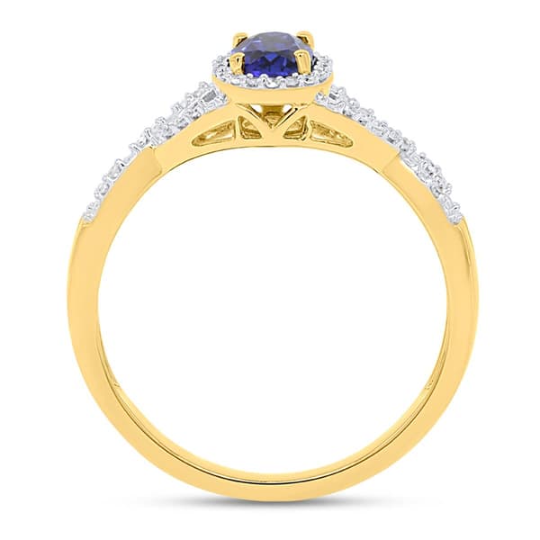 Gemstone Classics™ Created Sapphire & Lab Grown Diamond Ring