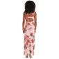 Juniors Madden Girl Mesh Cowl Neck High Low Maxi Dress- Nude - image 3
