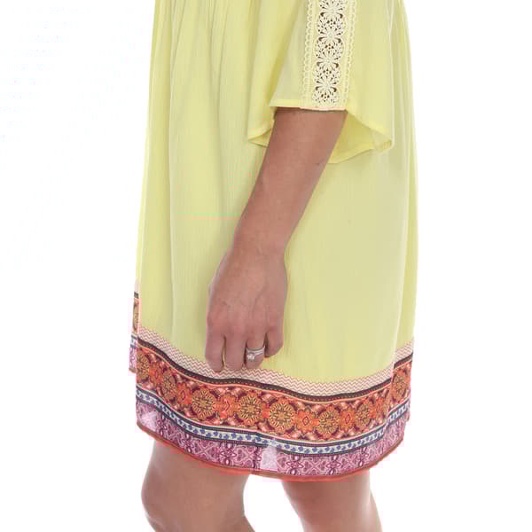 Womens White Mark Gabrielle Embroidered Shift Dress