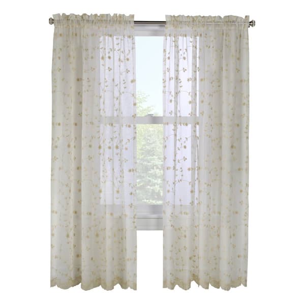 Habitat Grandeur Pole Top Floral Curtain Panel - image 