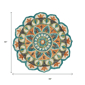 HomeRoots Blue & Orange Medallion Area Rug - image 2