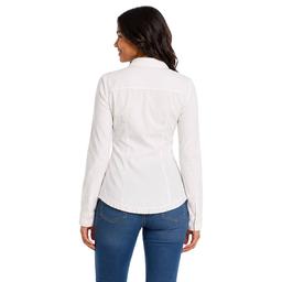Juniors A. Byer Pintuck Poplin Ruffle Trim Button Up Top
