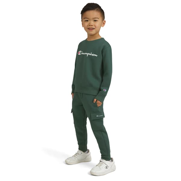 Boys (4-7) Champion® Crew Sweatshirt & Cargo Joggers Set - image 