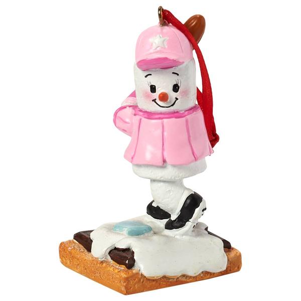 Marshmallow Girl Baseball Ornament - image 