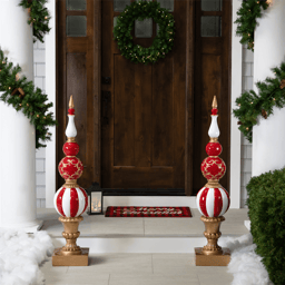 Northlight 48in. Candy Cane Ball Finial Christmas Decoration
