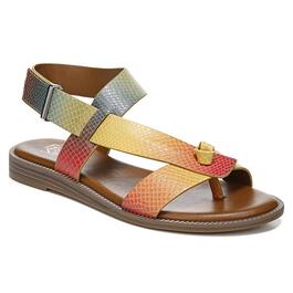 Womens Franco Sarto L-Glenni Multi-Color Snakeskin Sandals