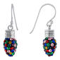 Athra Multi-Color Crystal Christmas Light Bulb Drop Earrings - image 1