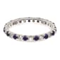 Pure Fire 14kt. White Gold Lab Created Blue Sapphire Band - image 2