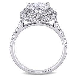 Gemstone Classics™ 10kt. White Gold 2 5/8ctw. Moissanite Ring