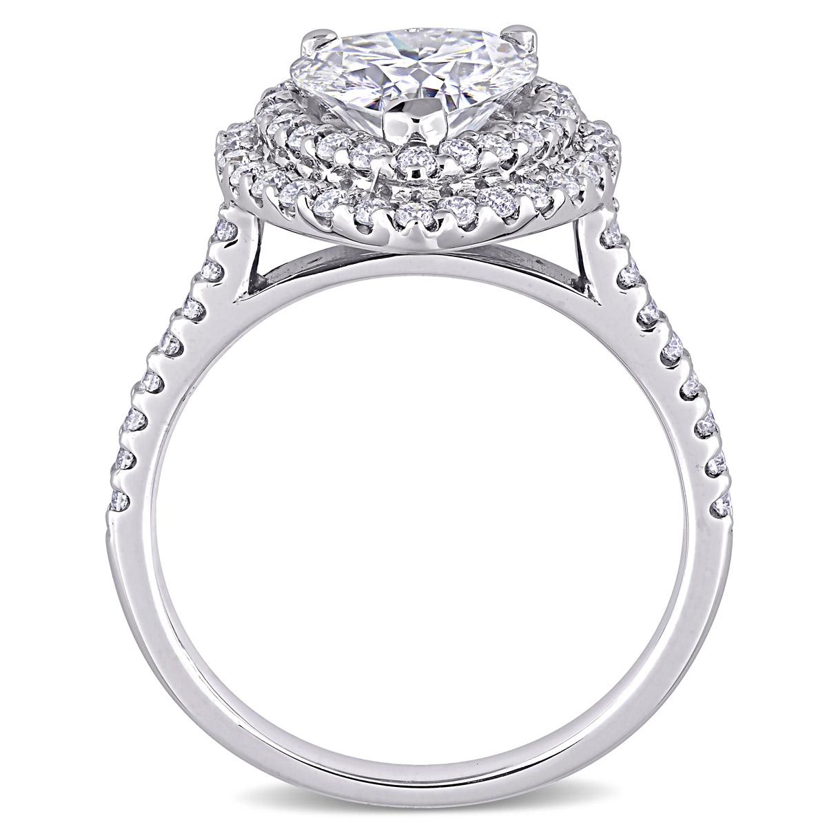 Gemstone Classics™ 10kt. White Gold 2 5/8ctw. Moissanite Ring